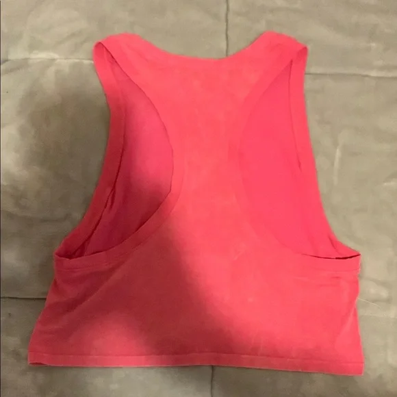 Free People Women's Pink Sleeveless cropped tank Top - Picture 5 of 6